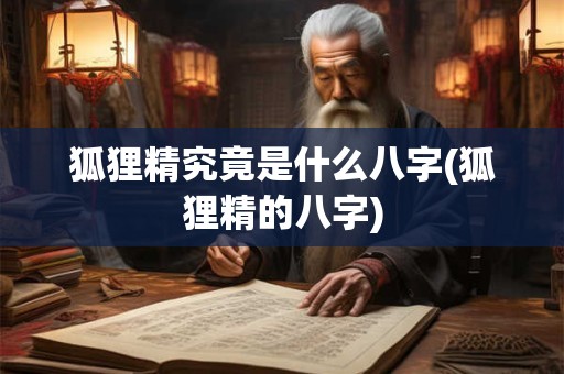 狐狸精究竟是什么八字(狐狸精的八字)