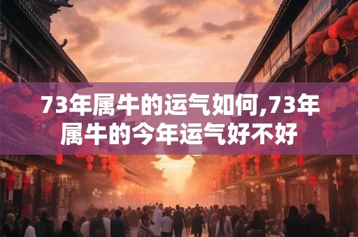 73年属牛的运气如何,73年属牛的今年运气好不好