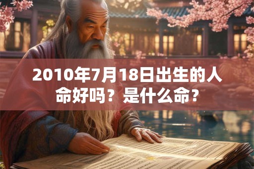 2010年7月18日出生的人命好吗？是什么命？