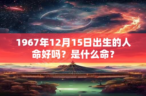1967年12月15日出生的人命好吗？是什么命？