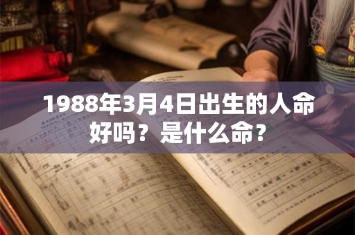 1988年3月4日出生的人命好吗？是什么命？