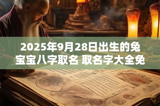 2025年9月28日出生的兔宝宝八字取名 取名字大全免费查询