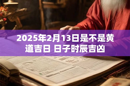 2026年2月13日是不是黄道吉日 日子时辰吉凶 2026年2月13日是不是黄道吉日 日子时辰吉凶