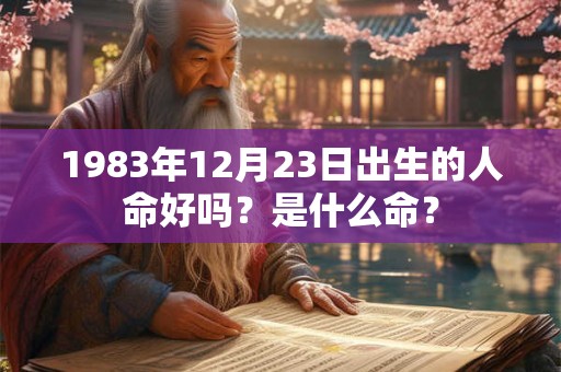 1983年12月23日出生的人命好吗？是什么命？