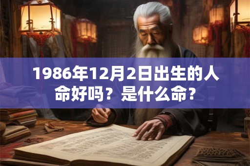1986年12月2日出生的人命好吗？是什么命？