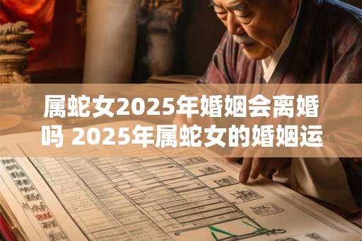 属蛇女2025年婚姻会离婚吗 2025年属蛇女的婚姻运势