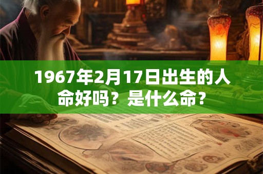 1967年2月17日出生的人命好吗？是什么命？