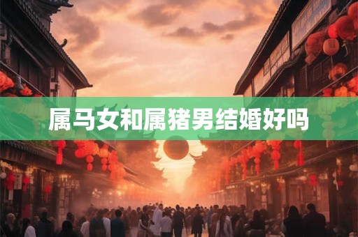 属马女和属猪男结婚好吗