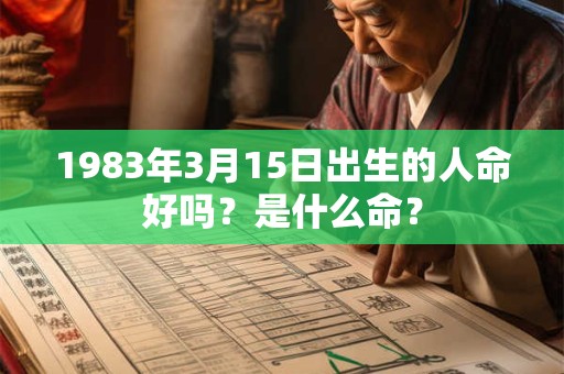 1983年3月15日出生的人命好吗？是什么命？