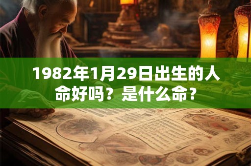 1982年1月29日出生的人命好吗？是什么命？