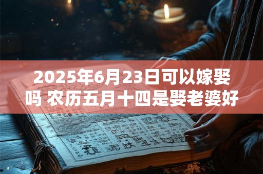 2025年6月23日可以嫁娶吗 农历五月十四是娶老婆好日子吗