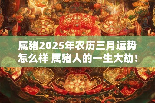 属猪2025年农历三月运势怎么样 属猪人的一生大劫！