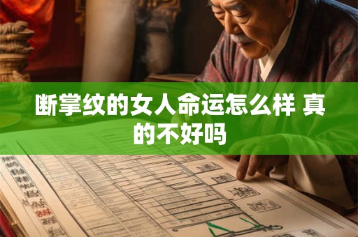 断掌纹的女人命运怎么样 真的不好吗