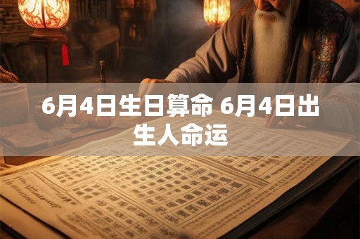 6月4日生日算命 6月4日出生人命运