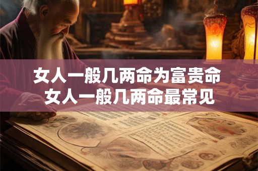 女人一般几两命为富贵命 女人一般几两命最常见 女人一般几两命为富贵命 女人一般几两命最常见