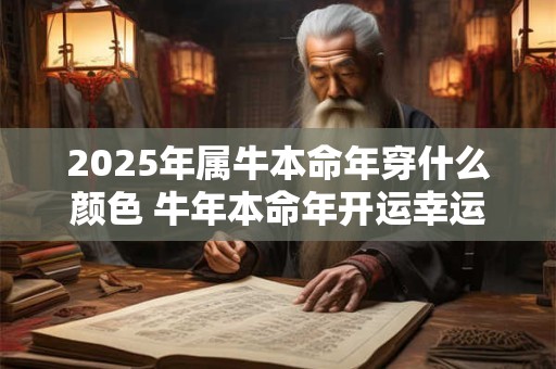 详细阅读:2025年属牛本命年穿什么颜色 牛年本命年开运幸运色 2025年属牛本命年穿什么颜色 牛年本命年开运幸运色