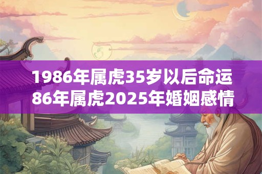 1986年属虎35岁以后命运 86年属虎2025年婚姻感情如何