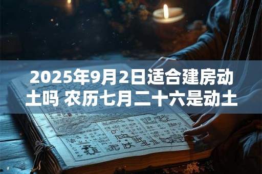 2025年9月2日适合建房动土吗 农历七月二十六是动土吉日吗