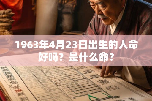 1963年4月23日出生的人命好吗？是什么命？