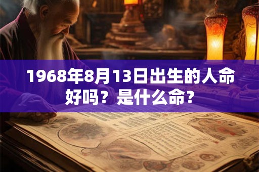 1968年8月13日出生的人命好吗？是什么命？