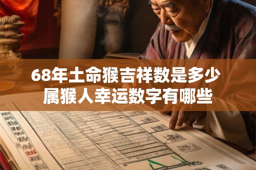 68年土命猴吉祥数是多少 属猴人幸运数字有哪些 68年土命猴吉祥数是多少 属猴人幸运数字有哪些