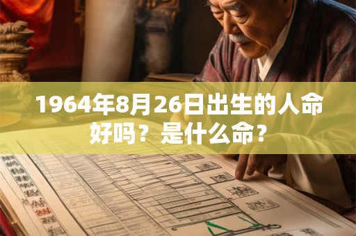 1964年8月26日出生的人命好吗？是什么命？