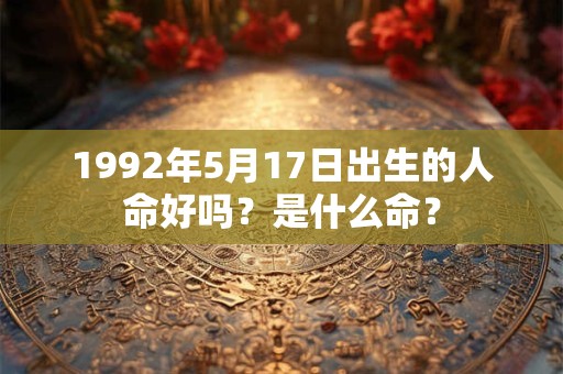 1992年5月17日出生的人命好吗？是什么命？