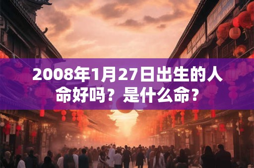 2008年1月27日出生的人命好吗？是什么命？