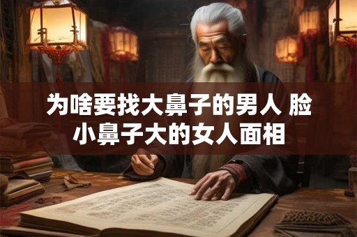 为啥要找大鼻子的男人 脸小鼻子大的女人面相