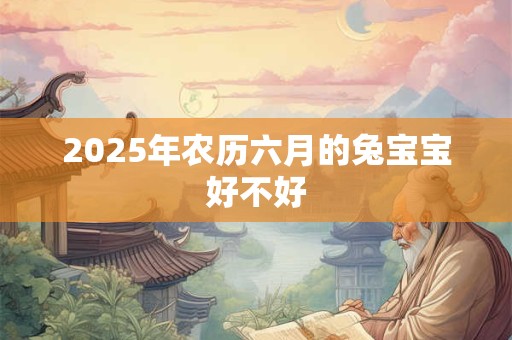2025年农历六月的兔宝宝好不好
