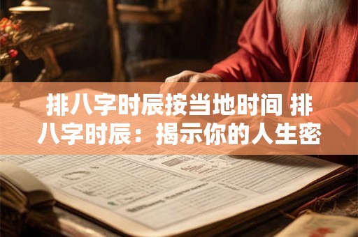 排八字时辰按当地时间 排八字时辰：揭示你的人生密码
