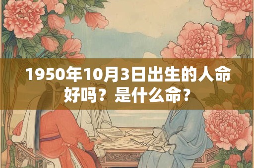 1950年10月3日出生的人命好吗？是什么命？