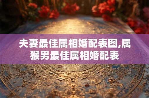 夫妻最佳属相婚配表图,属猴男最佳属相婚配表