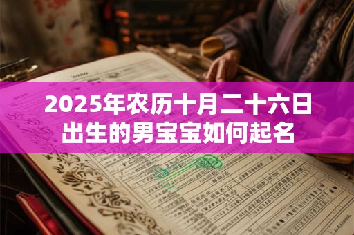 2025年农历十月二十六日出生的男宝宝如何起名