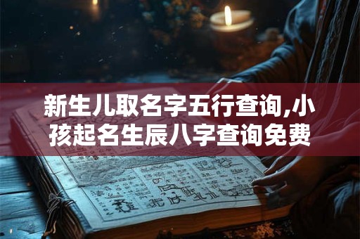 新生儿取名字五行查询,小孩起名生辰八字查询免费