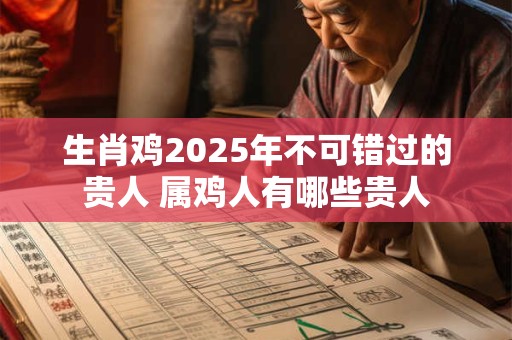 生肖鸡2025年不可错过的贵人 属鸡人有哪些贵人