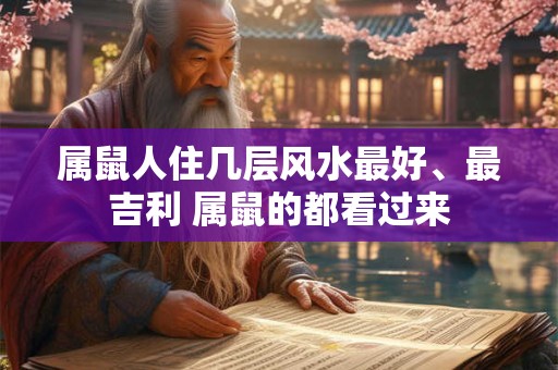 属鼠人住几层风水最好、最吉利 属鼠的都看过来