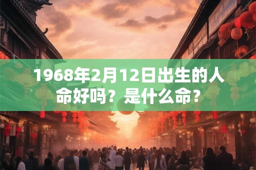 1968年2月12日出生的人命好吗？是什么命？