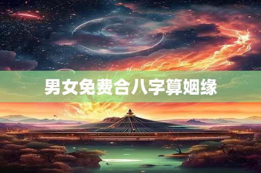 男女免费合八字算姻缘