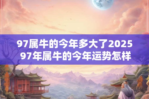 97属牛的今年多大了2025 97年属牛的今年运势怎样
