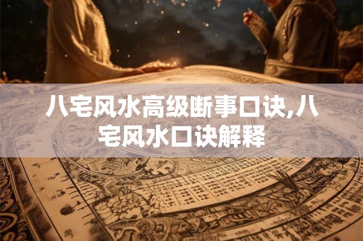 八宅风水高级断事口诀,八宅风水口诀解释