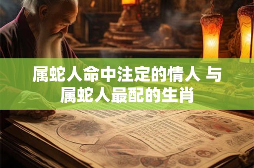 属蛇人命中注定的情人 与属蛇人最配的生肖