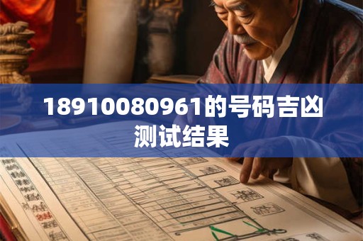 18910080961的号码吉凶测试结果