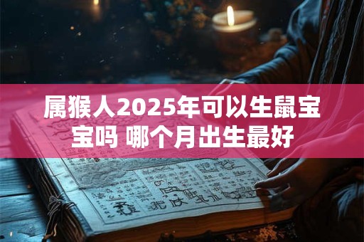 属猴人2025年可以生鼠宝宝吗 哪个月出生最好