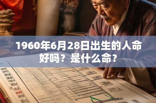 1960年6月28日出生的人命好吗？是什么命？
