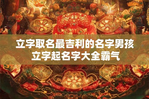 立字取名最吉利的名字男孩 立字起名字大全霸气