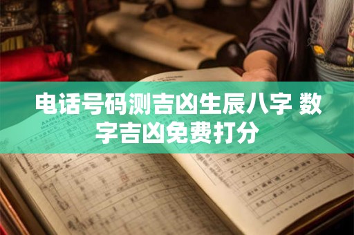电话号码测吉凶生辰八字 数字吉凶免费打分