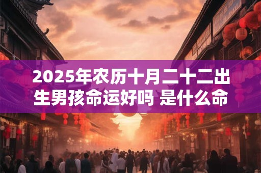 2025年农历十月二十二出生男孩命运好吗 是什么命