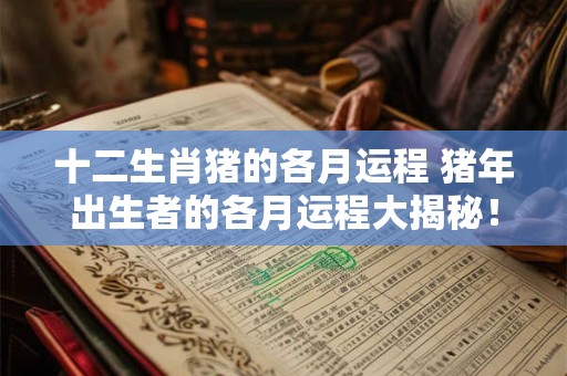 十二生肖猪的各月运程 猪年出生者的各月运程大揭秘！