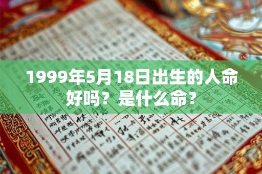 详细阅读:1999年5月18日出生的人命好吗?是什么命? 1999年5月18日出生的人命好吗?是什么命?